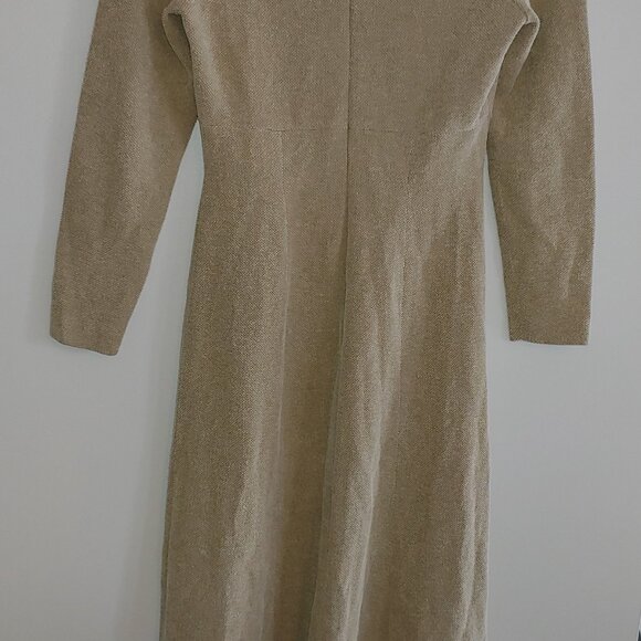 Vintage Farouche by Lori Weidner Tan Maxi Dress Size 6 - Picture 3 of 4